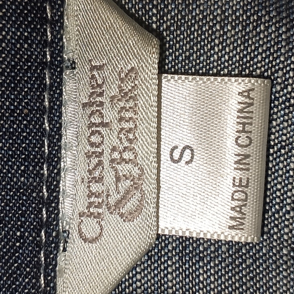 Christopher & Banks Denim Shirt with Dipped Scalloped Trim - Picture 13 of 13